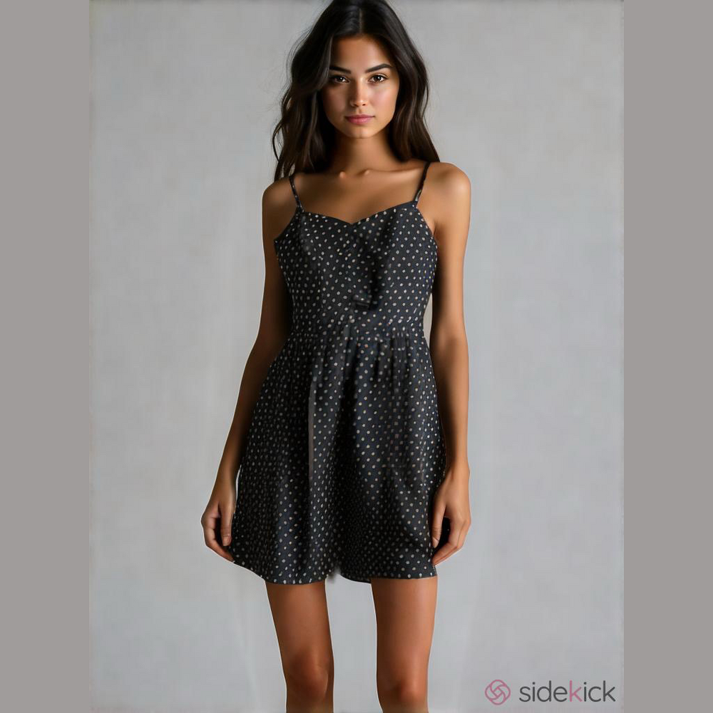 J Crew dress polka dot size US6 pockets black and white lightweight